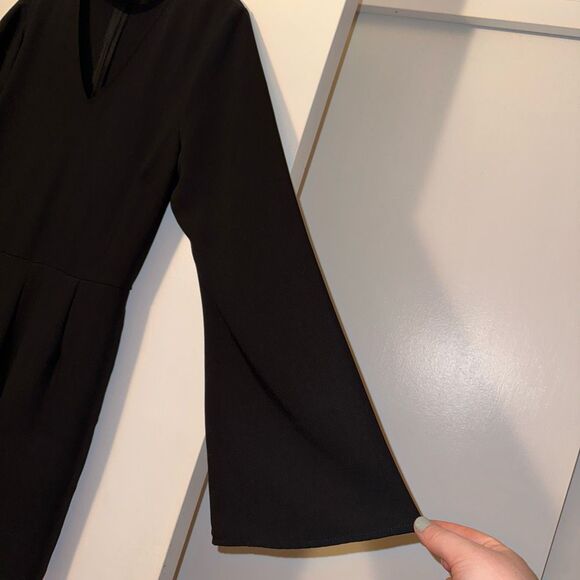 Altar’d State Medium Black Bell Long Sleeve Cutout Womens Romper EUC - Picture 6 of 13